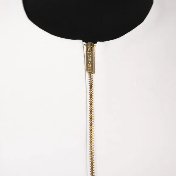 Saint + Sofia Women's Florence Jacket Cream Organic Cotton Blend Full Zip 10 NWT - Picture 5 of 9